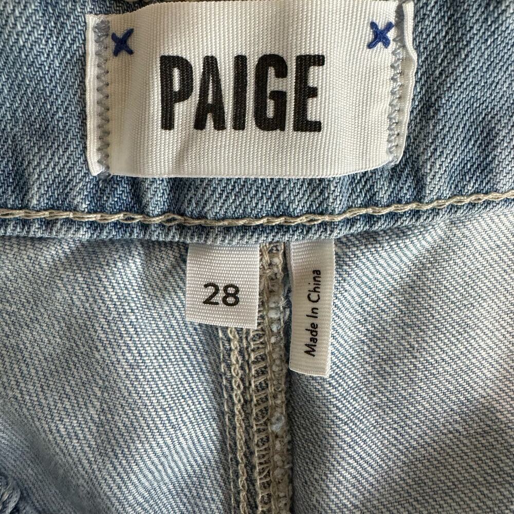 PAIGE Denim Clarice Culotte Jeans Light Fauna Blue Wash Size 28 Cropped Wide Leg - Picture 11 of 13
